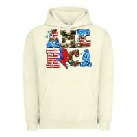 Pigment Pistachio america with heart Urban Hoodie - AdoDesignShop