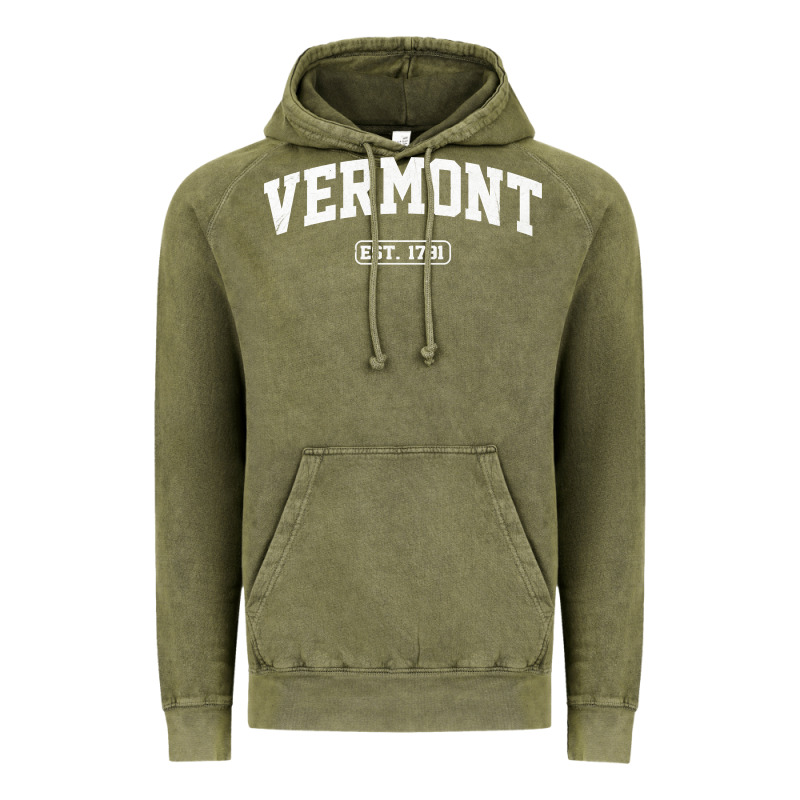 Vermont Vintage State Athletic Style Pullover Hoodie Vintage Hoodie by ArtChic | Teevron