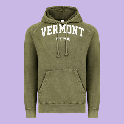 Vermont Vintage State Athletic Style Pullover Hoodie Vintage Hoodie Designed By Artchic