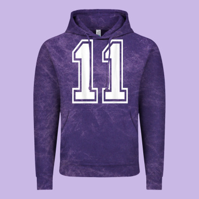 Number 11 Shirt Sports Player Number Back Of Shirt Vintage Hoodie Designed By Artchic