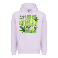 Lilac i'm not high enough for Premium Hoodie - CowhideDigitalArt