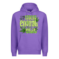 Purple i'm not high enough for Premium Hoodie - CowhideDigitalArt