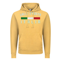 Vintage Mustard valle d'aosta italia italy region typography design Vintage Hoodie - ArtChic