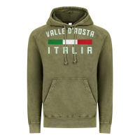 Vintage Olive valle d'aosta italia italy region typography design Vintage Hoodie - ArtChic