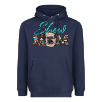Navy show mom aztec cowhide heifer Heavyweight Hoodie - Artiststas