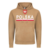 Vintage Camel Sporty Polska Flag And Emblem Polish Coat Of Arms Pullover Hoodie Vintage Hoodie - ArtChic