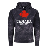 Cloud Black vintage canada est.1867 maple leaf canadian flag r Vintage Hoodie - ArtChic