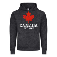 Vintage Black vintage canada est.1867 maple leaf canadian flag r Vintage Hoodie - ArtChic