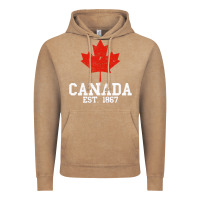 Vintage Coffee vintage canada est.1867 maple leaf canadian flag r Vintage Hoodie - ArtChic