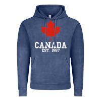 Vintage Denim vintage canada est.1867 maple leaf canadian flag r Vintage Hoodie - ArtChic