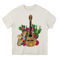 Cream ,mexican sombrero guitar rose cactus Heavy Core Tee - Artiststas