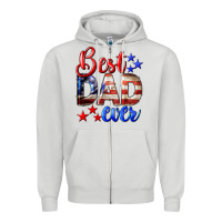 Dove Grey Best Dad Ever Zipper Hoodie - LillyAllenDesigns