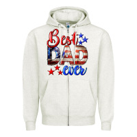 Oatmeal Heather Best Dad Ever Zipper Hoodie - LillyAllenDesigns