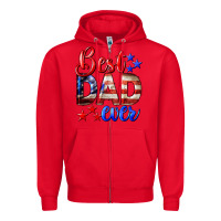 Red Best Dad Ever Zipper Hoodie - LillyAllenDesigns