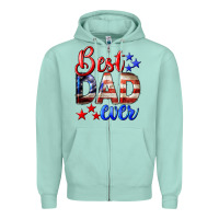 Seafoam Best Dad Ever Zipper Hoodie - LillyAllenDesigns