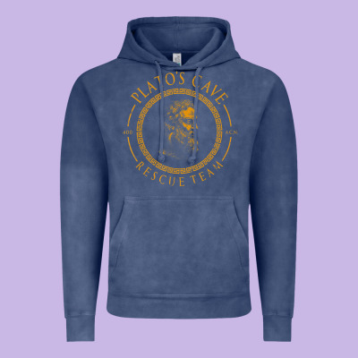 Platos Cave Rescue Team Ancient Greek Philosophy P Vintage Hoodie Designed By Artchic