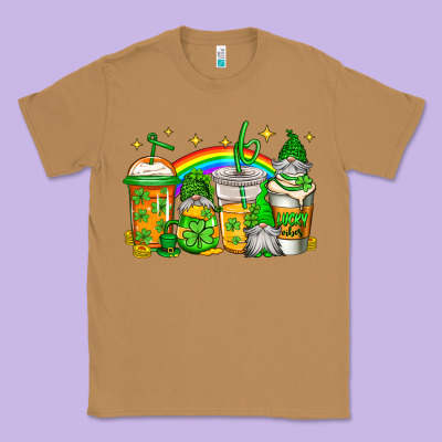 St Patricks Day Gnomes Coffee Cups Classic Tee Designed By Jasminsmagicworld