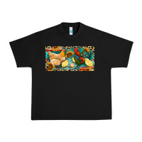 Black Chicken rooster and chicks with leopard Urban Heavy Tee - RanaPortraitStore