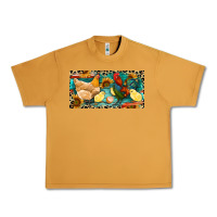 Peanut Butter Chicken rooster and chicks with leopard Urban Heavy Tee - RanaPortraitStore