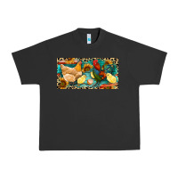 Chicken Rooster And Chicks With Leopard Urban Heavy Tee | Teevron