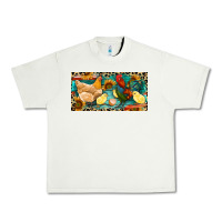 Pistachio Chicken rooster and chicks with leopard Urban Heavy Tee - RanaPortraitStore
