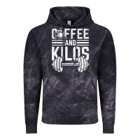 Cloud Black Coffee And Kilos Weightlifting Gift Vintage Hoodie - ArtChic
