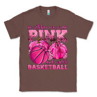 Chestnut In October We Wear Pink and Watch Basketball Classic Tee - texasbilliewilder
