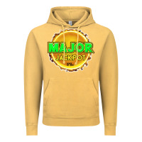 Vintage Mustard MAJOR JACKPOT Design - Pokie Designs Vintage Hoodie - ArtChic