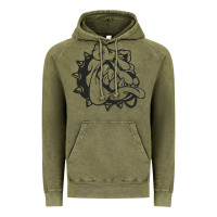 Vintage Olive english bulldog Vintage Hoodie - ArtChic