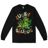 Black Lucky Saurus Long Sleeve Tee - CowGirlArtShop