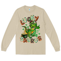 Mushroom Lucky Saurus Long Sleeve Tee - CowGirlArtShop