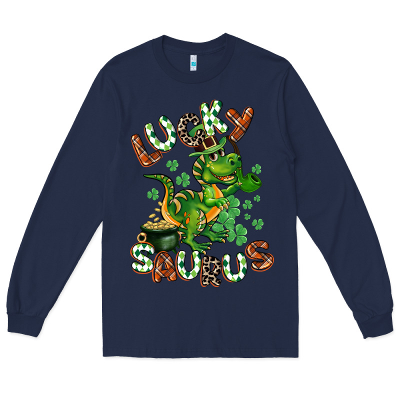 Lucky Saurus Long Sleeve Tee by CowGirlArtShop | Teevron