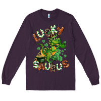 Plum Lucky Saurus Long Sleeve Tee - CowGirlArtShop