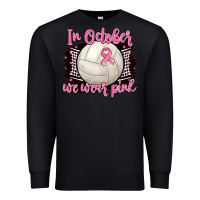 Black in october we wear pink volleyball Premium Sweatshirt - BarkalooDesign