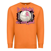 Carrot in october we wear pink volleyball Premium Sweatshirt - BarkalooDesign