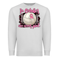 Dove Grey in october we wear pink volleyball Premium Sweatshirt - BarkalooDesign