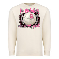 Sandshell in october we wear pink volleyball Premium Sweatshirt - BarkalooDesign