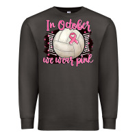 Smoke in october we wear pink volleyball Premium Sweatshirt - BarkalooDesign