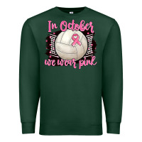Sports Green in october we wear pink volleyball Premium Sweatshirt - BarkalooDesign