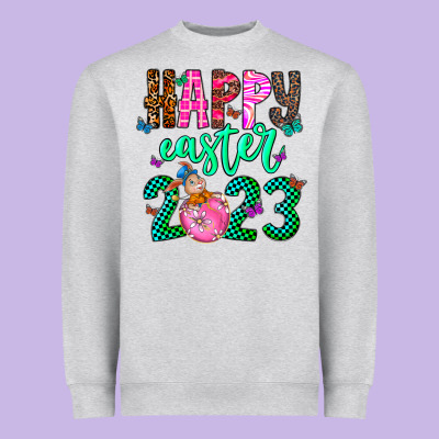Happy Easter Heavyweight Sweatshirt Designed By Cowhidedigitalart