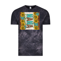 Cloud Black nana sunflowers and turquoise gemstones Vintage Tee - TumblerDesignByShophia