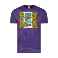 Cloud Purple nana sunflowers and turquoise gemstones Vintage Tee - TumblerDesignByShophia