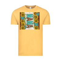 Vintage Mustard nana sunflowers and turquoise gemstones Vintage Tee - TumblerDesignByShophia