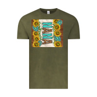 Vintage Olive nana sunflowers and turquoise gemstones Vintage Tee - TumblerDesignByShophia