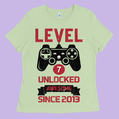 Kids Level 7 Unlocked Awesome Since 2013 Ladies Tee Designed By Bettercallsaul