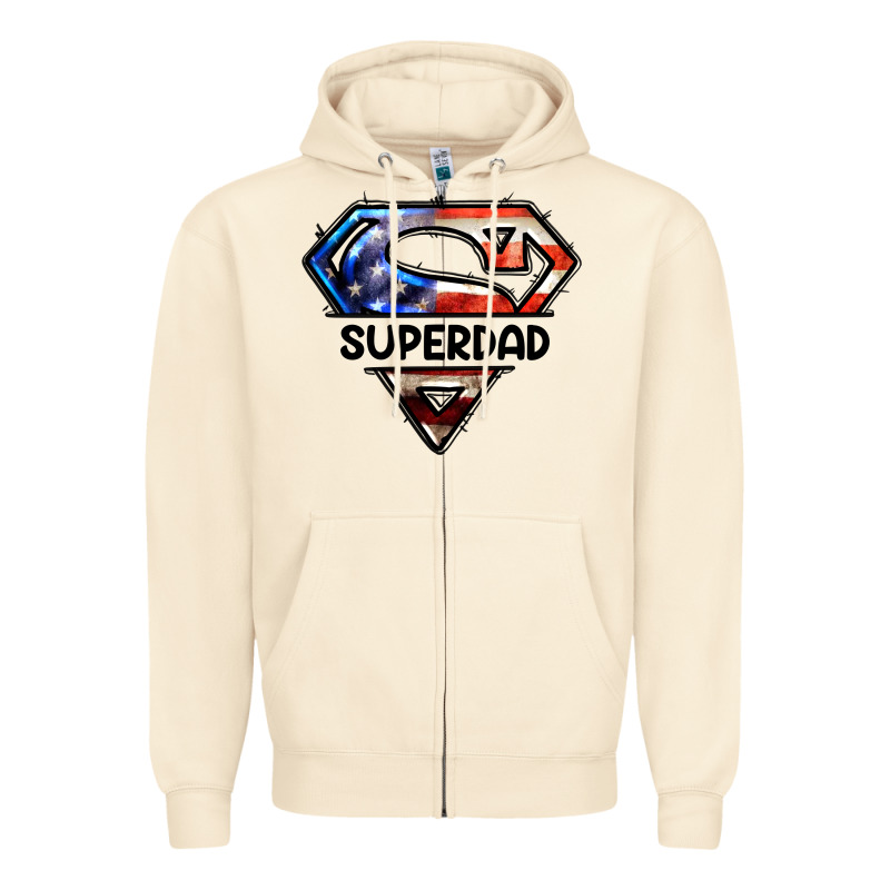 American Superdad Zipper Hoodie by LillyAllenDesigns | Teevron