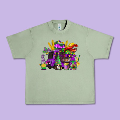 Mardi Gras Gnome Truck Urban Heavy Tee Designed By Cowgirlartshop