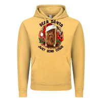 Vintage Mustard dear santa just send cows Vintage Hoodie - CowGirlArtShop