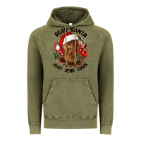 Vintage Olive dear santa just send cows Vintage Hoodie - CowGirlArtShop