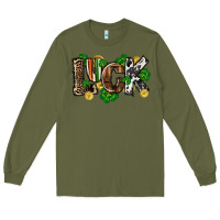 Army Green Western luck St. Patrick's Day Long Sleeve Tee - CowGirlArtShop